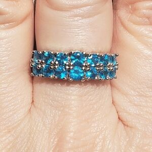 Neon Blue Apatite Ring